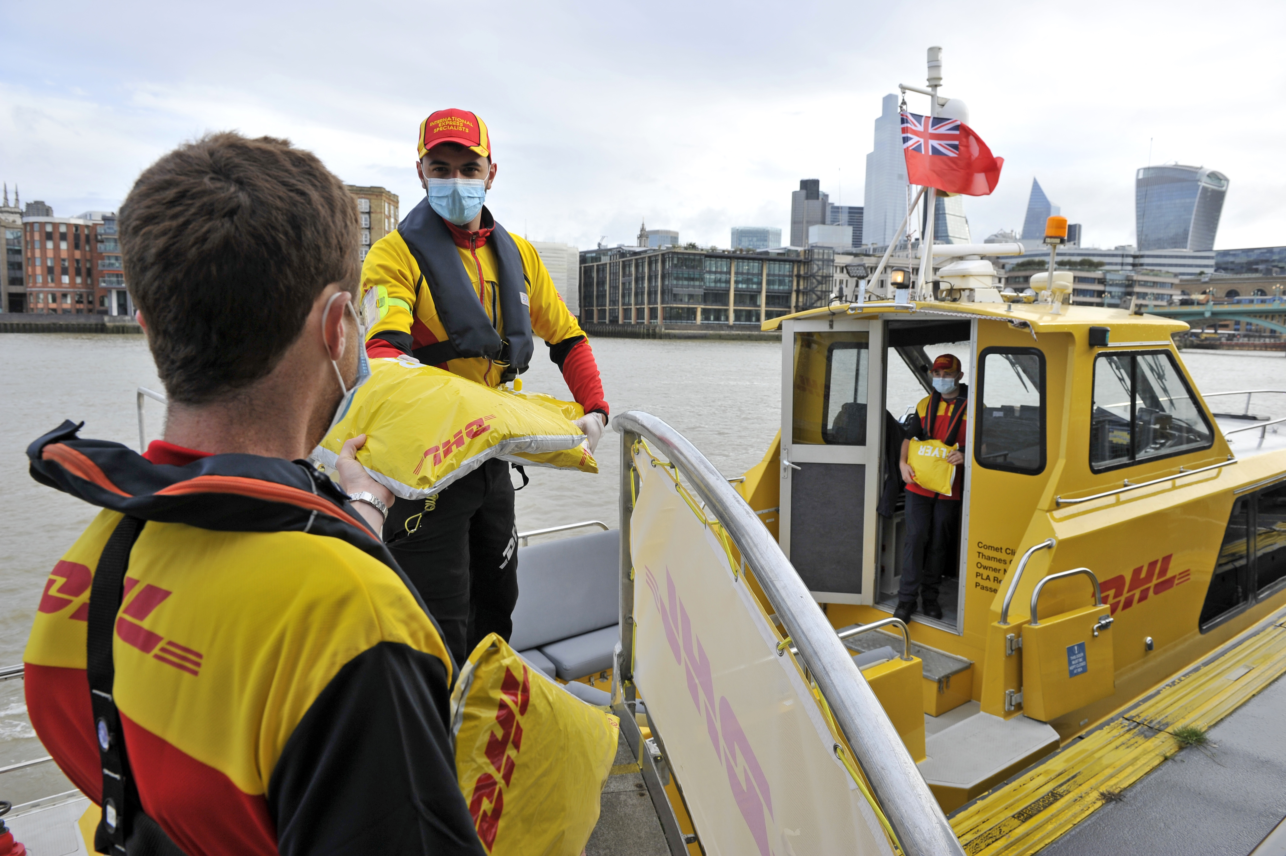 DHL Express Riverboat Parcel Handover