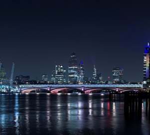 Blackfriars Bridge Illuminated River © James Newton