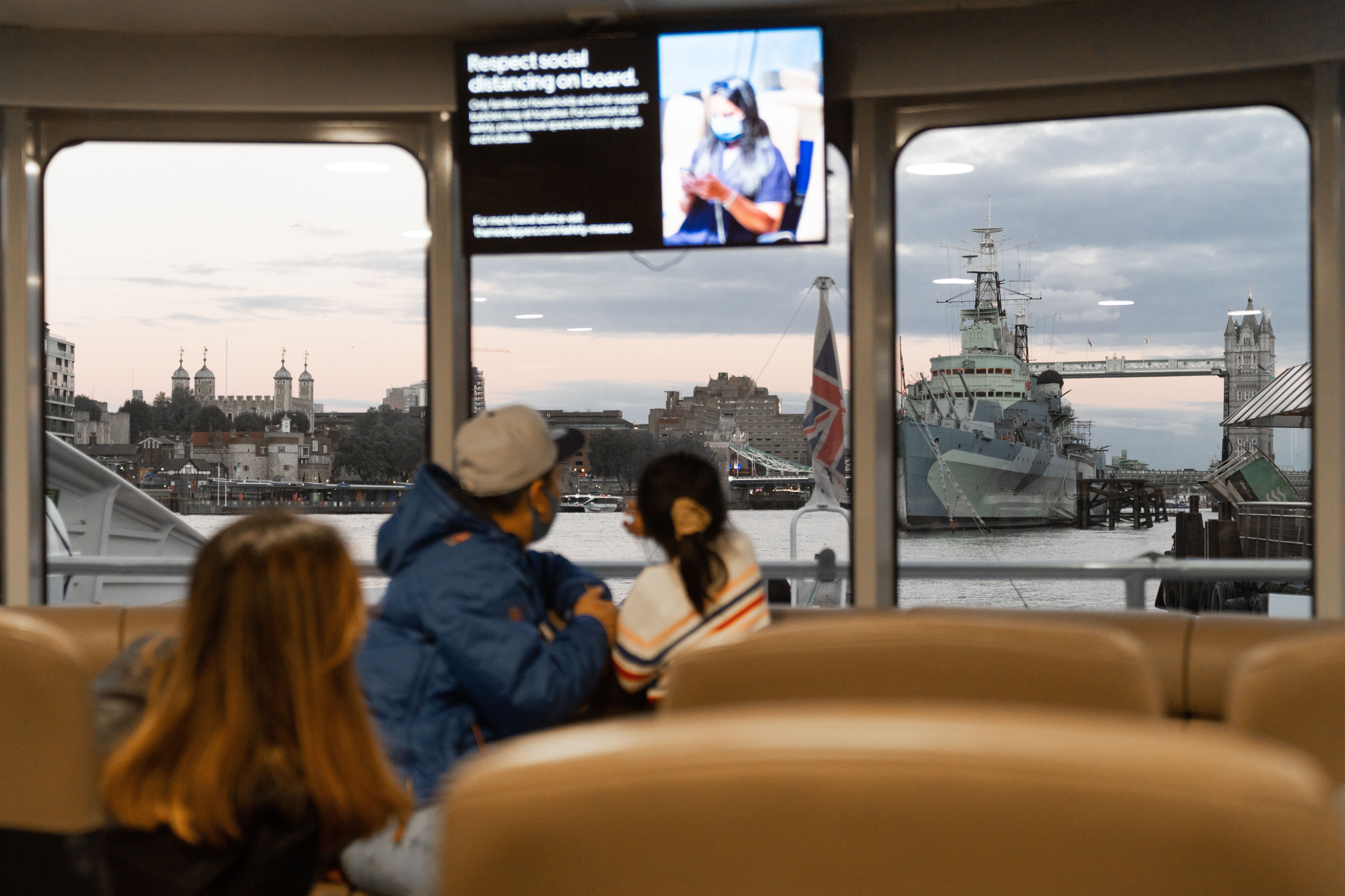 Dad And Daughter Enjoying The View Uber Boat By Thames Clippers